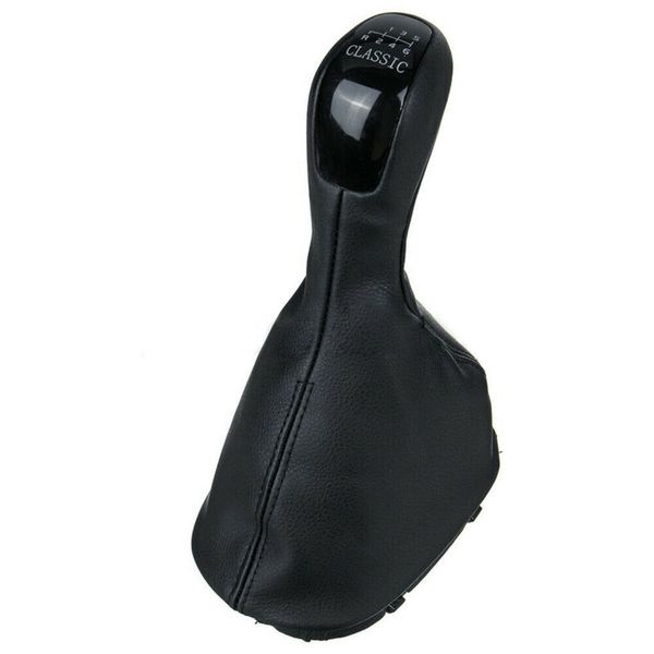 6 Speed Gear Shift Knob Pu &amp;Boot Cover Black Compatible with Mercedes-Benz