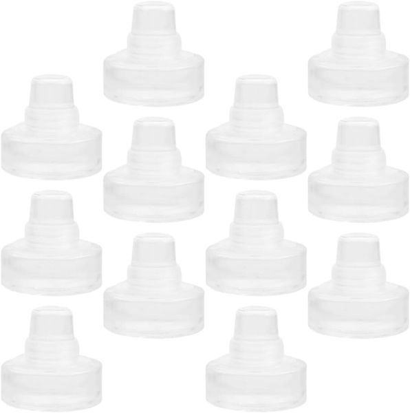 12pcs T-shaped Glass Wine Stoppers Reusable Sealing Plugs for Bottles