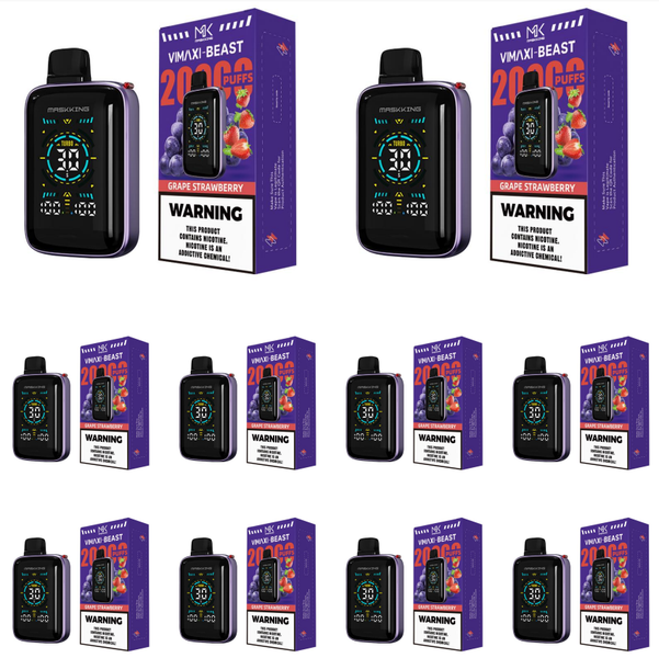 Vimaxi 20000 Puffs Disposable Vape Full Display Grape Strawberry (10 units)