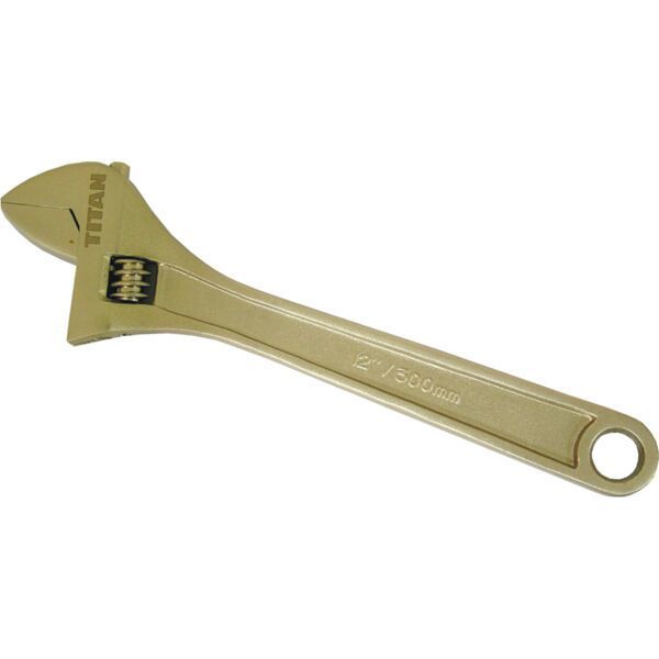 Titan Adjustable Wrench 150mm Satin Finish Plastic Hanger