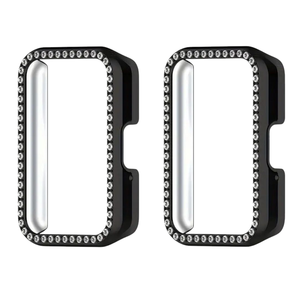 2 Black (No Glass ) Watch Screen Protector Compatible with Samsung Fit 3