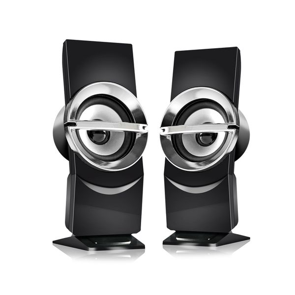 Audionic Elegant Design Laptop Speaker System - Black &amp; Silver