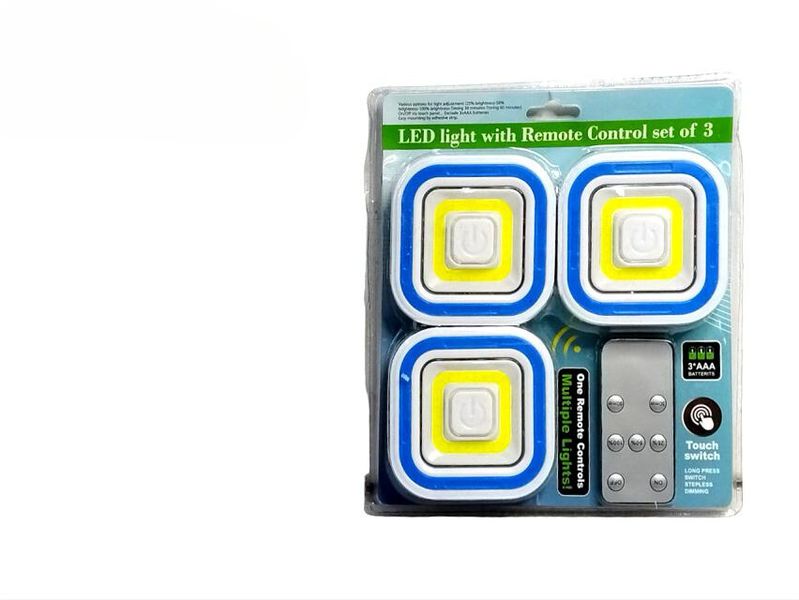 Touch Switch LED Light With Remote Control 3 Pack