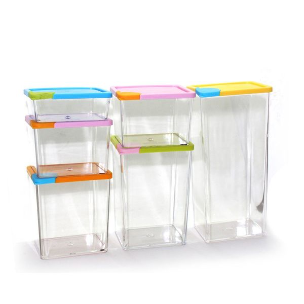6 Piece Stackable Food Storage Container Set