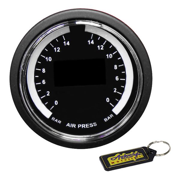 Autogauge AG Series LED Dual Air Pressure Gauge - 52mm &amp; Gel Key Holder