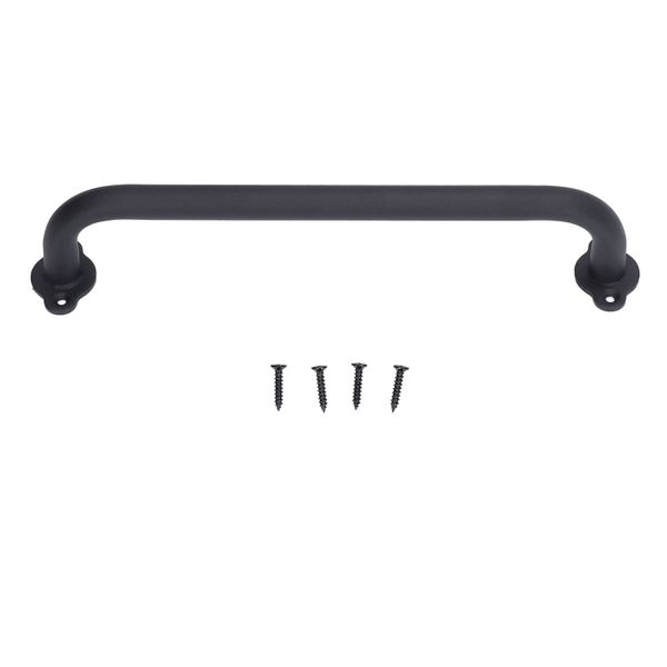 Black Carbon Steel Barn Handle for Wooden Gates and Cabinets