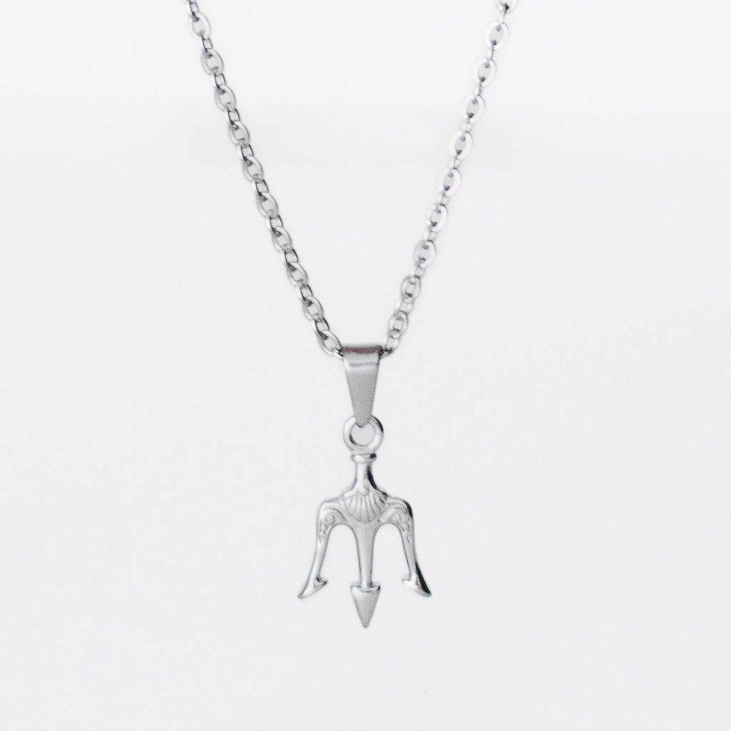 Solid Stainless Steel Trident Pendant Necklace | Shop Today. Get it ...