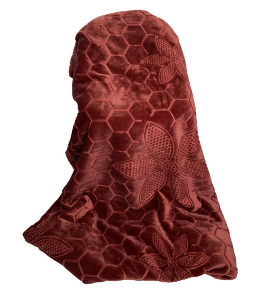 Queen Size Blanket Super Soft Honeycomb Pattern 1 Ply
