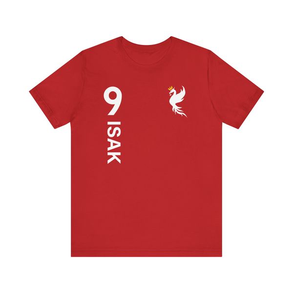 Bufftee Isak 9 Liver Bird England Home Jersey Style Alexander Striker Tee