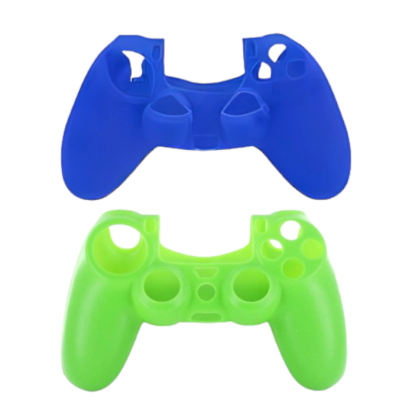 Replacement Silicone Casing for PS4 - 2 Pack - Blue &amp; Yellow