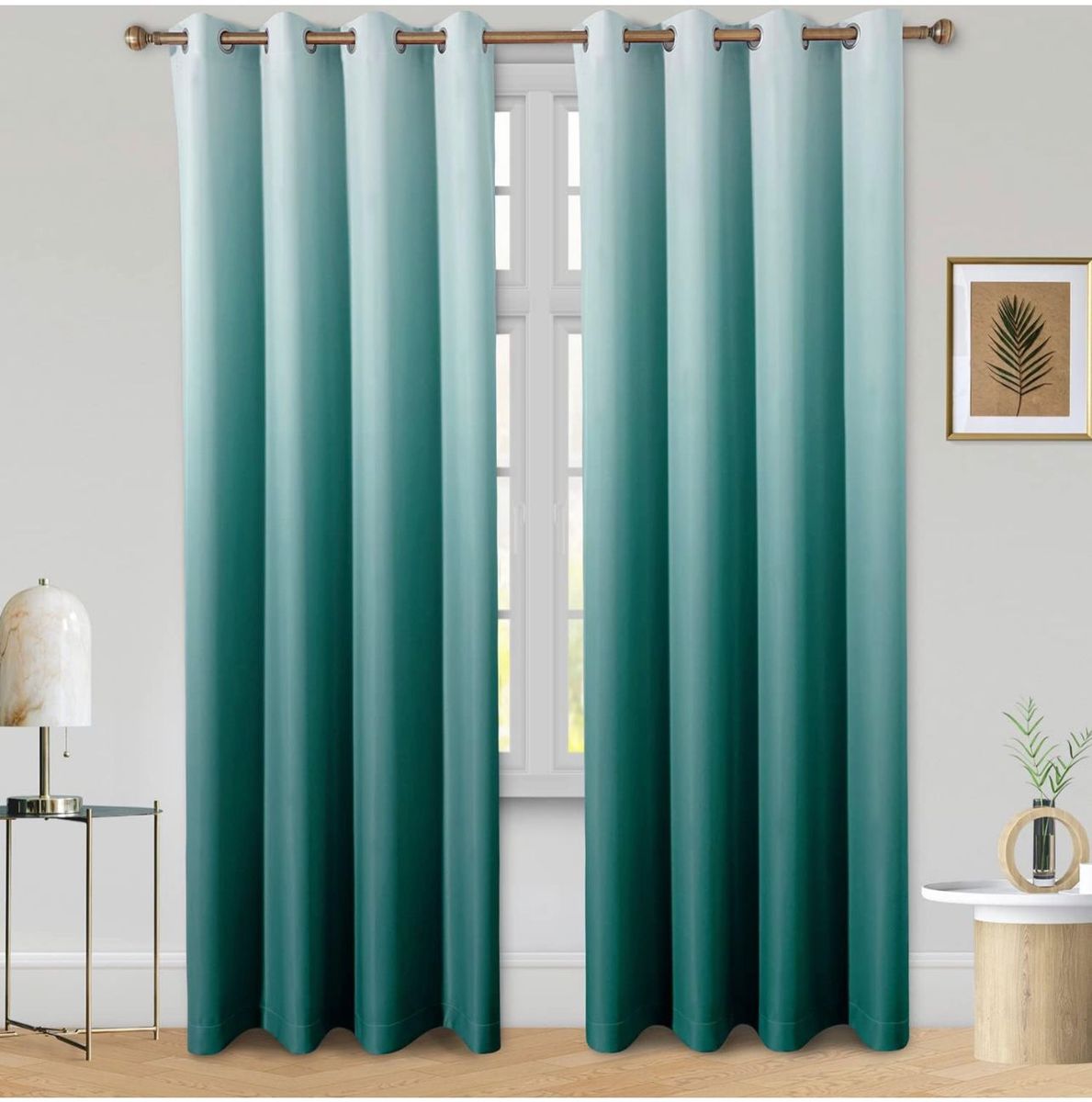 Eyelet Readymade Plain Aqua Blue Curtain H240cm x W200cm Shop Today