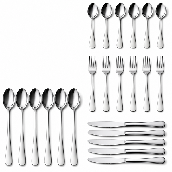 SKY-TOUCH 24 Piece Stainless Steel Cutlery Set for 6