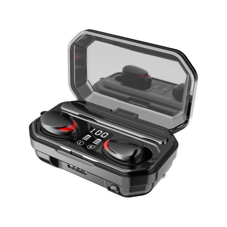 true wireless earphones with lcd display magnetic charging case