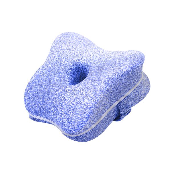 Apple-Shaped Orthopedic Memory Foam Leg Positioner Pillow - Blue