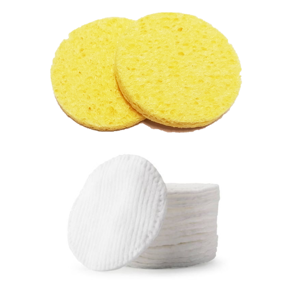 Salon Fresh Facial Sponges (Cleaning Pads) 12 Pack + Cotton Pads 80 Pack