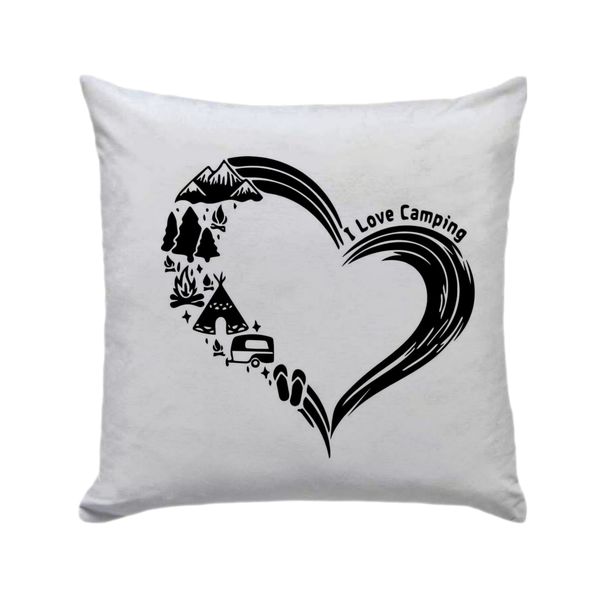 Love Camping Pillow 30cm x 30cm