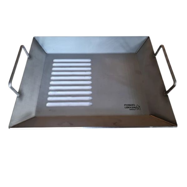 Forken Lekker Braai - Stainless Steel Griddle Pan - Dual Cooking Surface