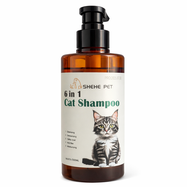 SHEHE PET 6-in-1 Cat Shampoo Gentle &amp; Natural Formula - 500ml