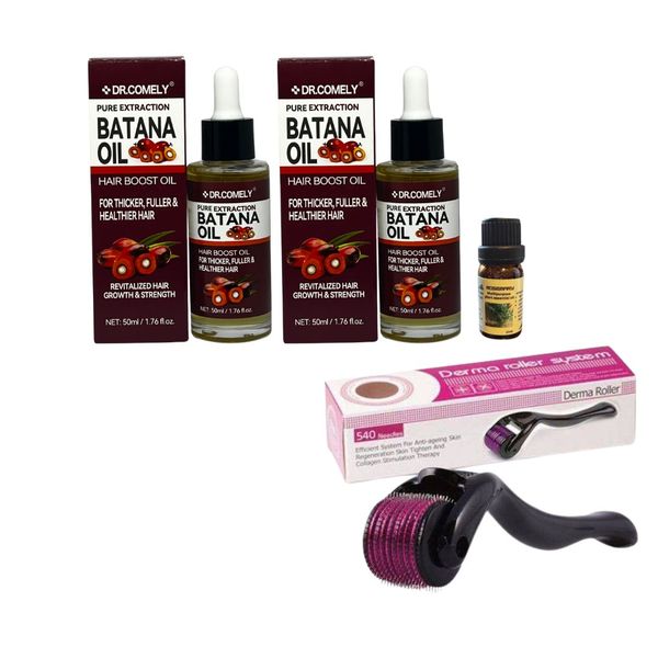 Pure Extraction BATANA Oil x 2, rosemary oil and derma roller