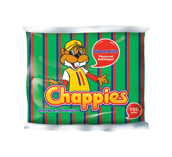 Chappies Spearmint Flavoured Bubblegum - 100 Pack