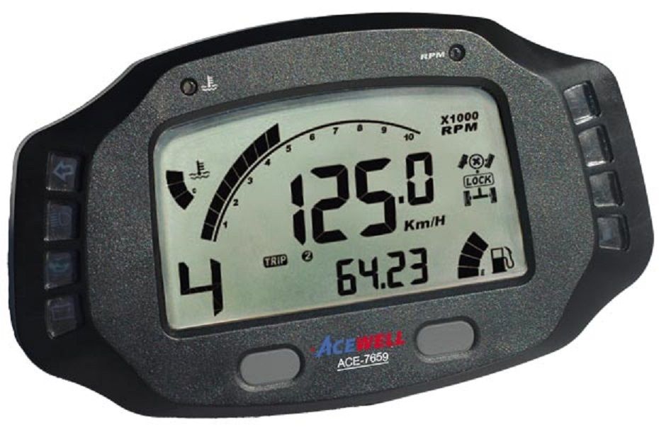 Acewell All In 1 Digital Dash With Lap Timer Sensor ACE-7859 With Lap