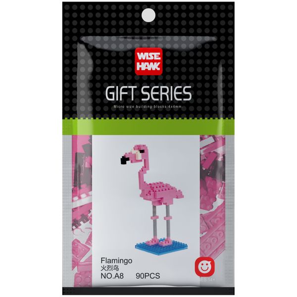 Wisehawk Flamingo - 90 Pieces (11.5cm Tall)
