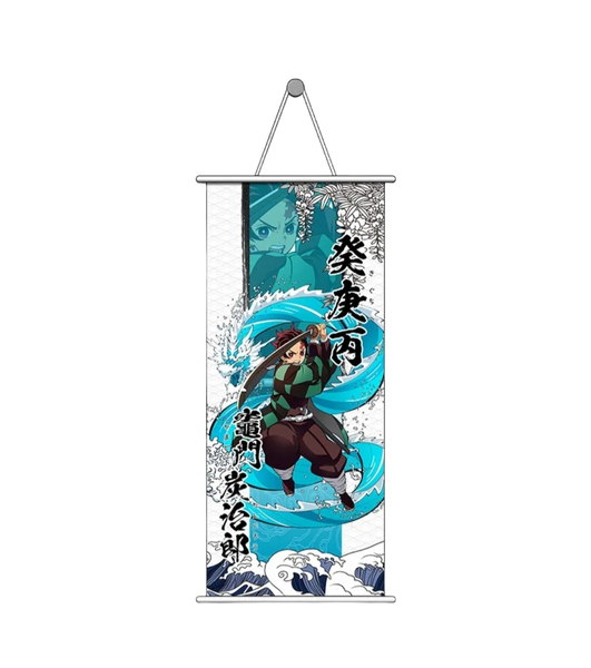 demon slayer tanjiro water breathing Wall Scroll Poster