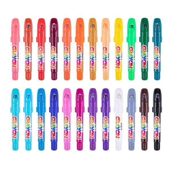 TookyToy - Twistable Washable Silky Crayons - 24 Colours