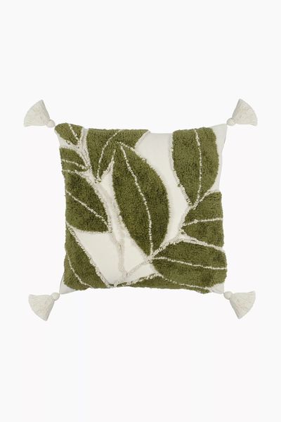 Textured Rain Leaf Scatter Cushion - 50x50cm