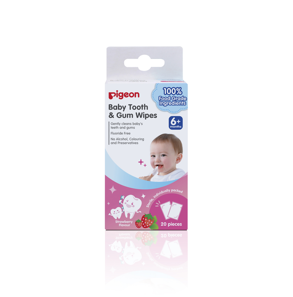 Pigeon Baby Tooth &amp; Gum Wipes Strawberry Pack of 20