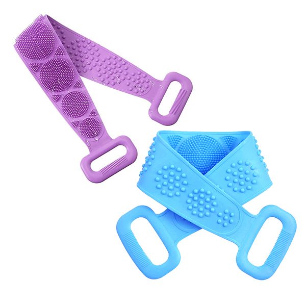 2 Pieces Double-Sided Silicone Back Scrubber For Shower