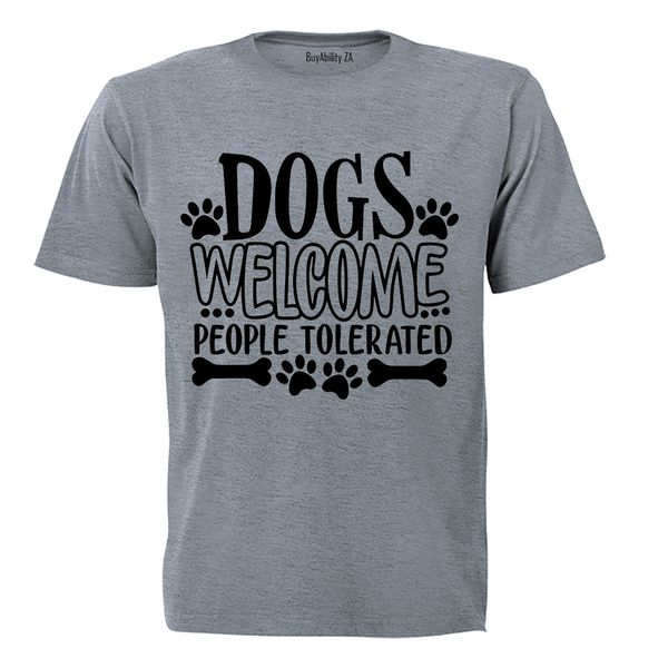 Dogs Welcome - Mens - T-Shirt - White