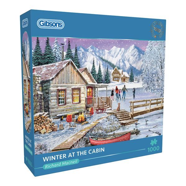 Gibsons Winter at the Cabin 1000 Piece Jigsaw Puzzle