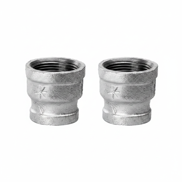 K-Brand Galvanized Reducing Socket 80mm x 50mm for Plumbing - 2 Pack