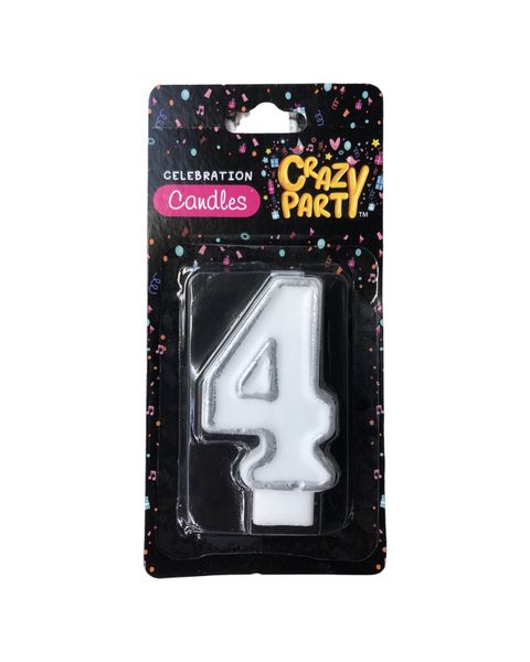 Candles Birthday Single Number 4