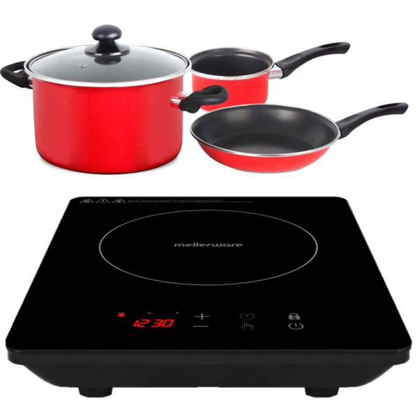 Mellerware Induction Pots and Induction Stove - 5 piece Induction Cooker