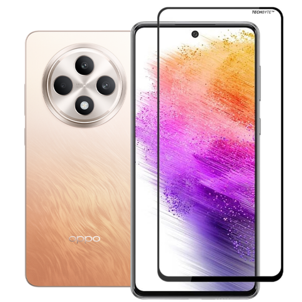 TechByte Premium Tempered Glass Screen Protector for Oppo Reno12 F 4G