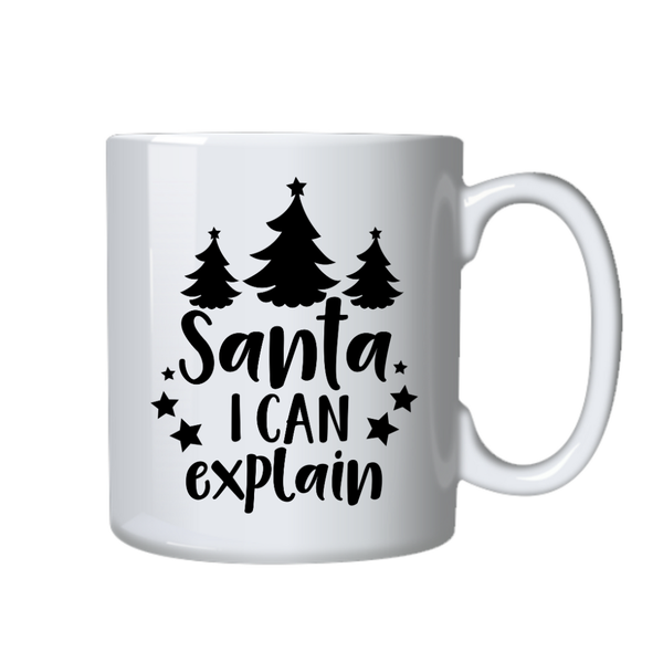 Funny Christmas Coffee Cup - Santa I Can Explain Mug - Gift Idea