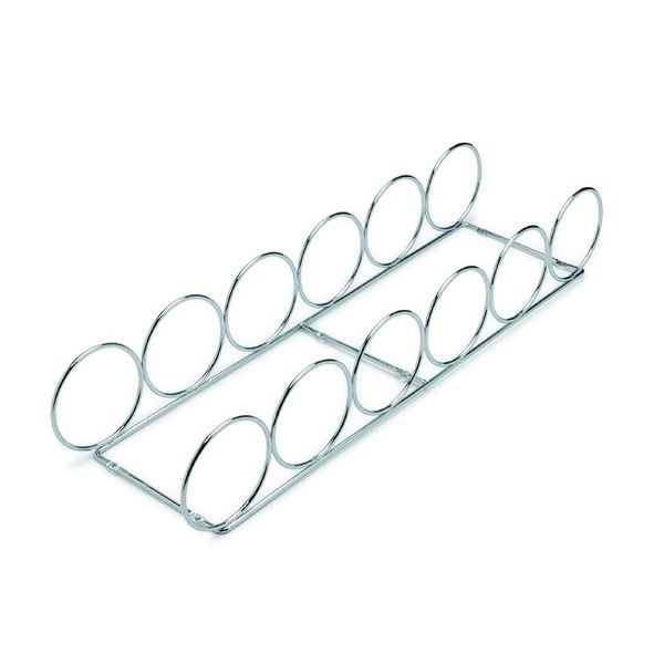 Wine Rack 6 Bottle Ring Holder, Chrome Plated Slim Line 5 x 195W
