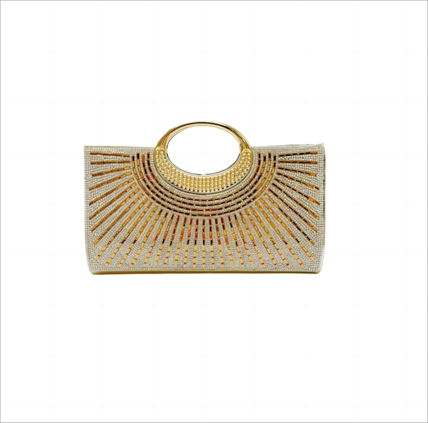 Rhinestone-Embellished Evening Clutch