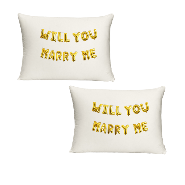 BG - Will you Marry Me - Balloons Twin Standard Pillow Cases
