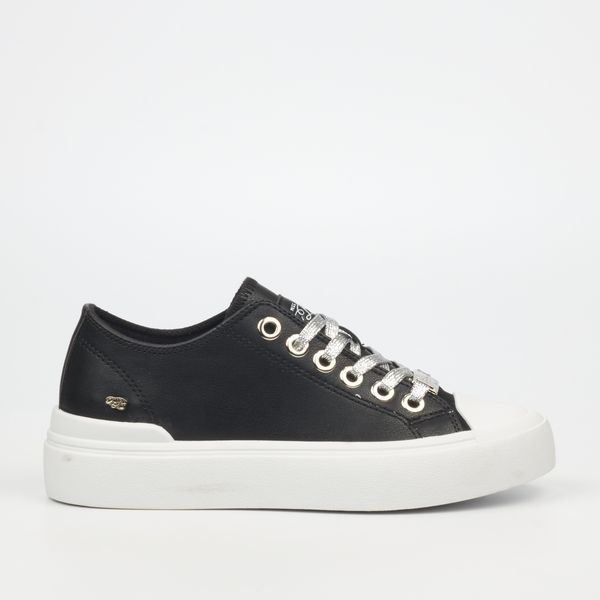 Miss Black Skate 1 Black Women Faux Leather Sneaker