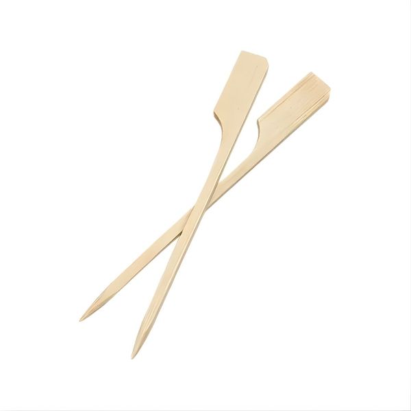 50-Pack 18cm Long Bamboo Skewers for Appetisers &amp; Snacks - Brown