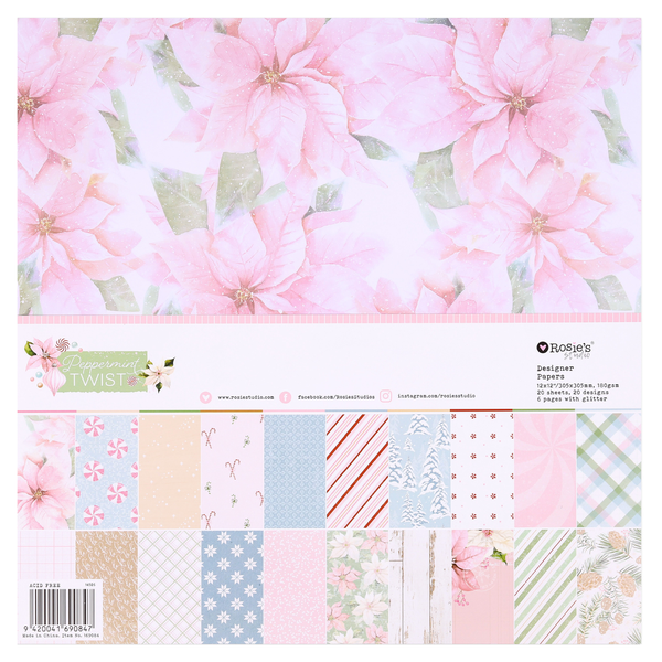 Peppermint Twist 12x12 Designer Paper Pack