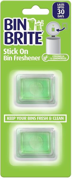 Bin Brite Stick On Bin Freshener Citronella and Lemongrass 2-Pack