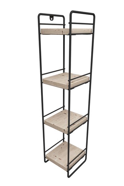 Woodly Tableware Kitchen Organizer Metal Black 4 Tiers Shelf