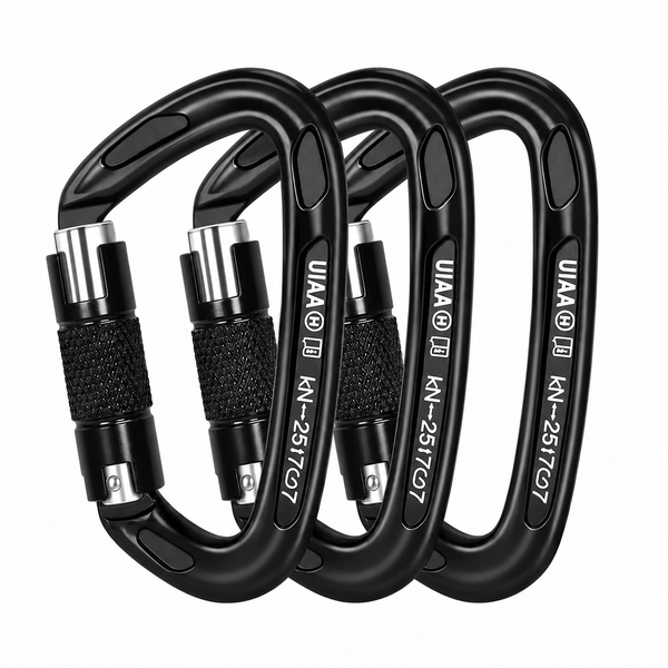 Auto Locking Climbing Carabiner Clips 25KN (5620 lbs),