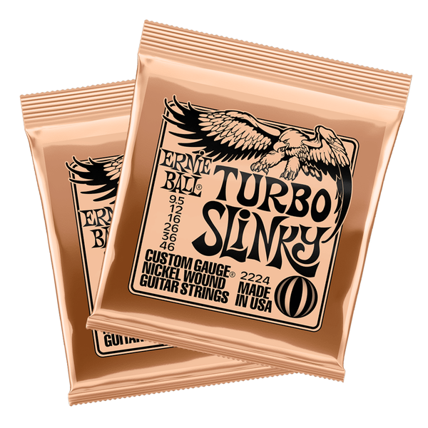 Ernie Ball 2224 - Turbo Slinky Electric Guitar Strings - Set of 2