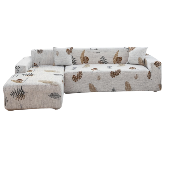 Stylish and Decorative Elastic Sofa / Couch Covers - Leaves 3,2,1 seater