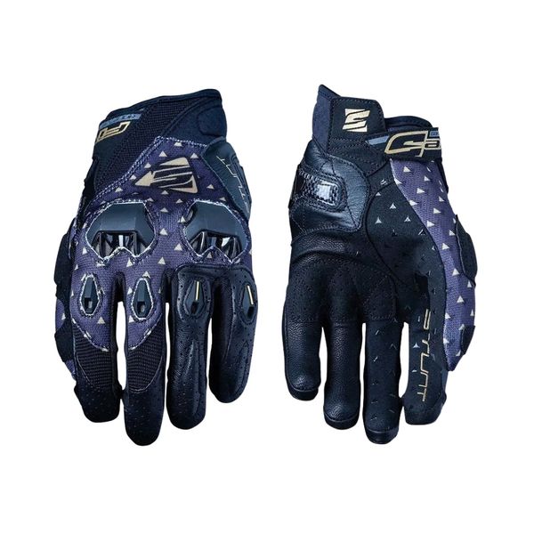 Five Gloves Evo Stunt Replica Black/Diamond Woman's Motorcycle Gloves